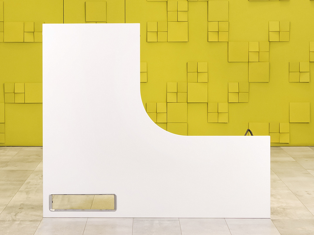 Офисный стол угловой  ЛДСП Белый   СПУБ1-24025