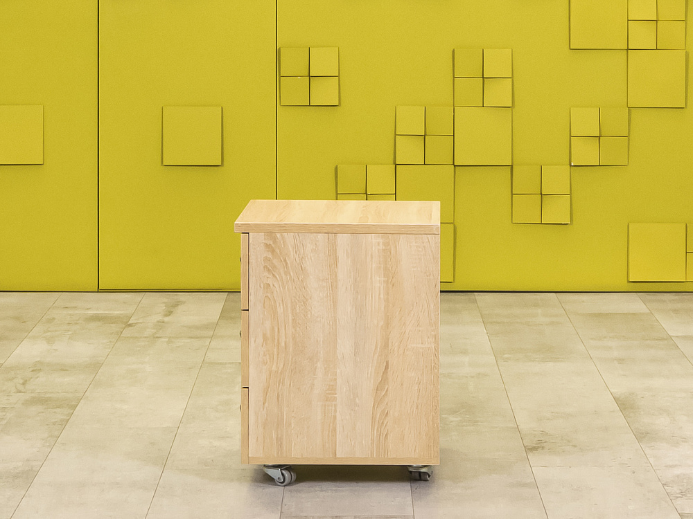 Офисная тумба выкатная  ЛДСП Дуб Сонома Россия  ТВ3ЯВ-26026