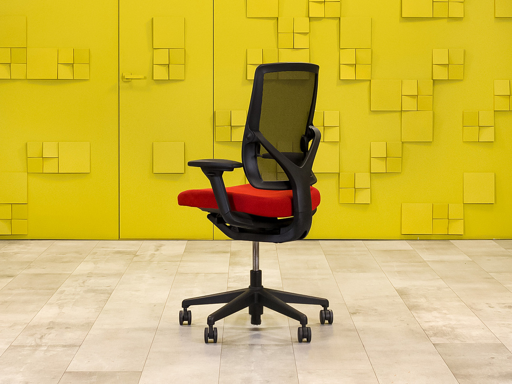 Офисное кресло для персонала на колесах Allsteel Ткань Красный США_КПТК-070924