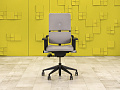 Офисное кресло руководителя на колесах Please 2 Ergonomik Steelcase Кожа Серый Германия_КРКС-221024
