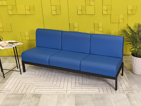 Офисный диван Лофт Сандра Кожзам Синий Россия  ДНКН-18036