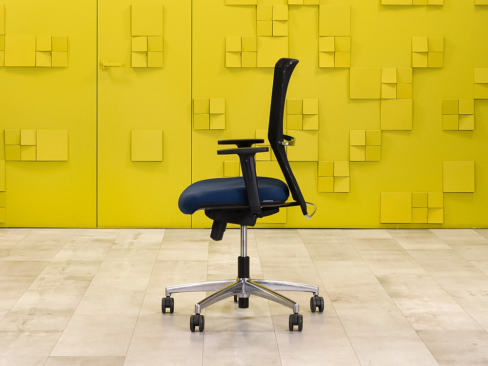 Офисное кресло для персонала на колесах TiO Ткань Синий Германия_КПТН-060823