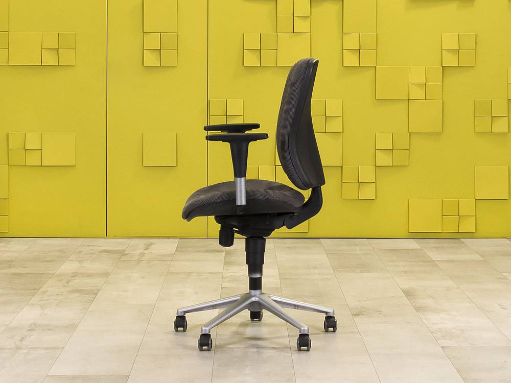 Офисное кресло для персонала на колесах Ткань Серый Импорт_КПТС-250324