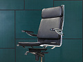 Офисное кресло руководителя на колесах Кожзам Чёрный Германия_КРКЧ2-29061