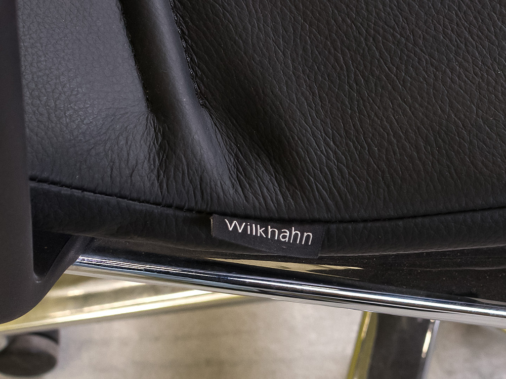 Офисное кресло для персонала на колесах Wilkhahn Кожа Чёрный Германия_КПКЧ-110723