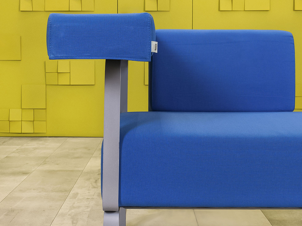 Офисный диван BENE 1750x790 Ткань Синий Австрия_ДНТН-180723