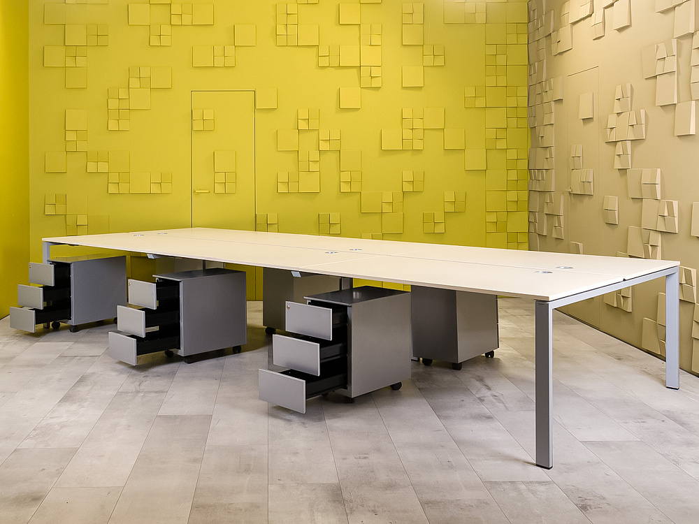 Комплект офисной мебели на 6 человек BENE ЛДСП Серый Австрия_ГКС2-231223