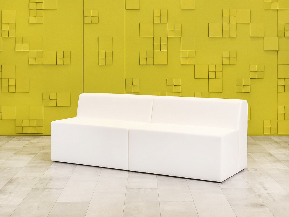 Офисный диван Кожзам Белый Россия  ДНКБ-20016