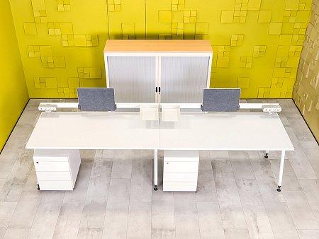 Комплект офисной мебели на 2 человека Herman Miller ДСП Белый США_ГКБ2-111122