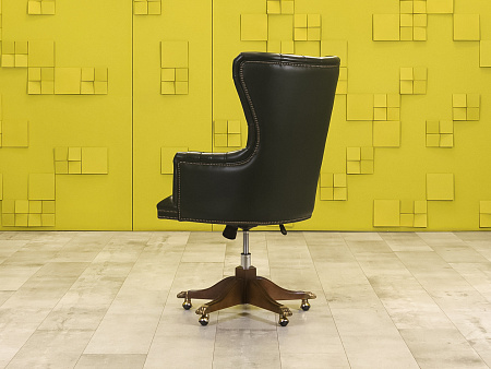 Офисное кресло руководителя на колесах Classik Art & Moble Кожа Зелёный Испания  КРКЗ-16125