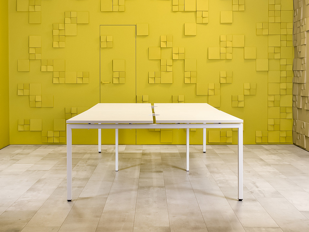 Комплект офисной мебели на 4 человека ЛДСП Белый Россия_ГКБ-190224