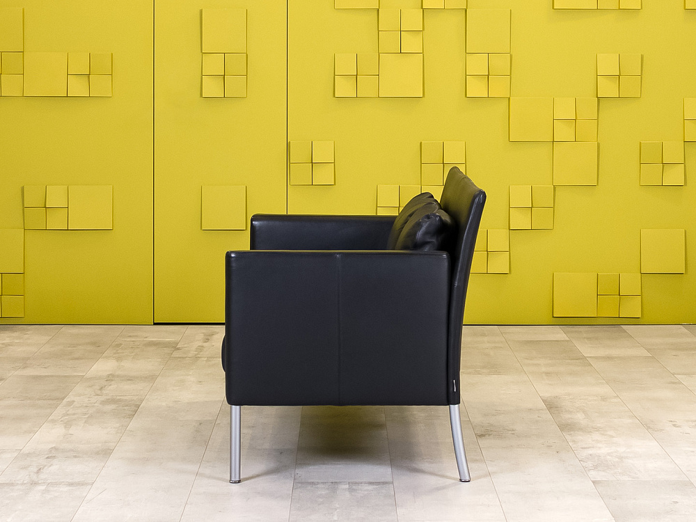Комплект мягкой мебели WALTER KNOLL 1300x690 Кожа Чёрный Германия_ДНКЧК-190124