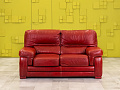 Диван и 2 кресла TS SALOTTI 1600x900 Кожа Красный Италия_ДНККК-241123