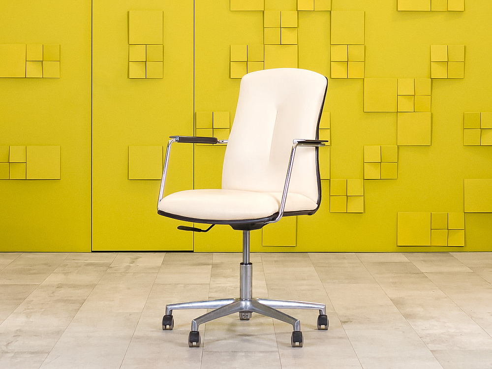 Офисное кресло руководителя на колесах Codutti Кожа Бежевый; Коричневый Италия_КРКБ-09021