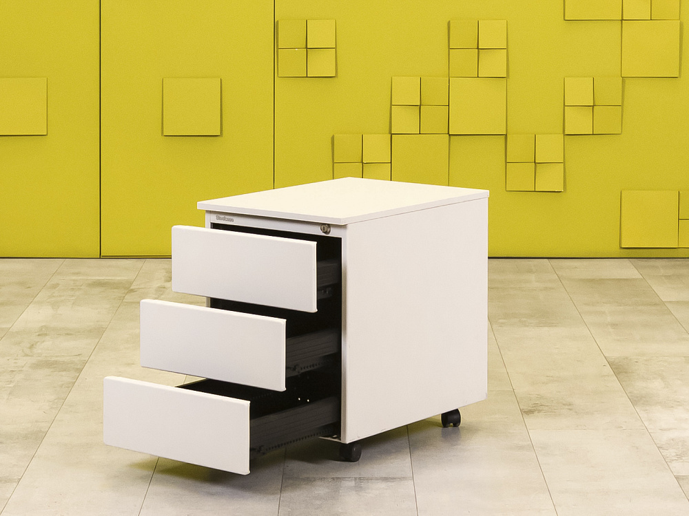 Офисная тумба выкатная Steelcase Металл Белый Франция  ТВ3ЯБ-12026
