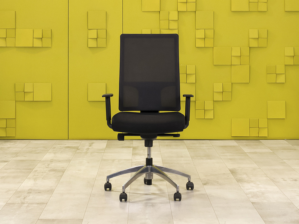 Офисное кресло для персонала на колесах Sitland Ткань Чёрный; Серый Италия_КПТЧ-140824