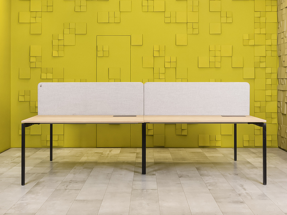 Комплект офисной мебели стол с тумбой  Kinnarps ЛДСП Зебрано Швеция  ГКЗ-14016