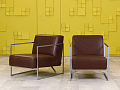 Комплект из 2-х кресел WALTER KNOLL 600x800 Кожа Коричневый Германия_КНККК-20051