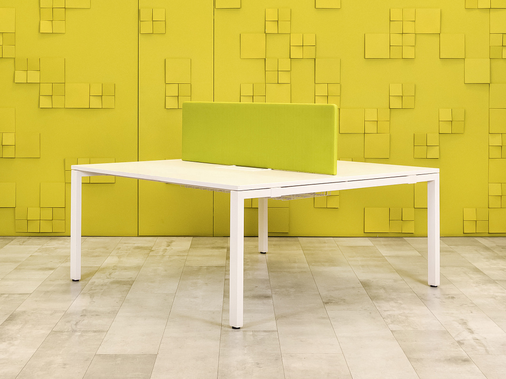 Комплект офисной мебели стол с тумбой  Vitra ЛДСП Белый Швейцария  ГКБ-04026