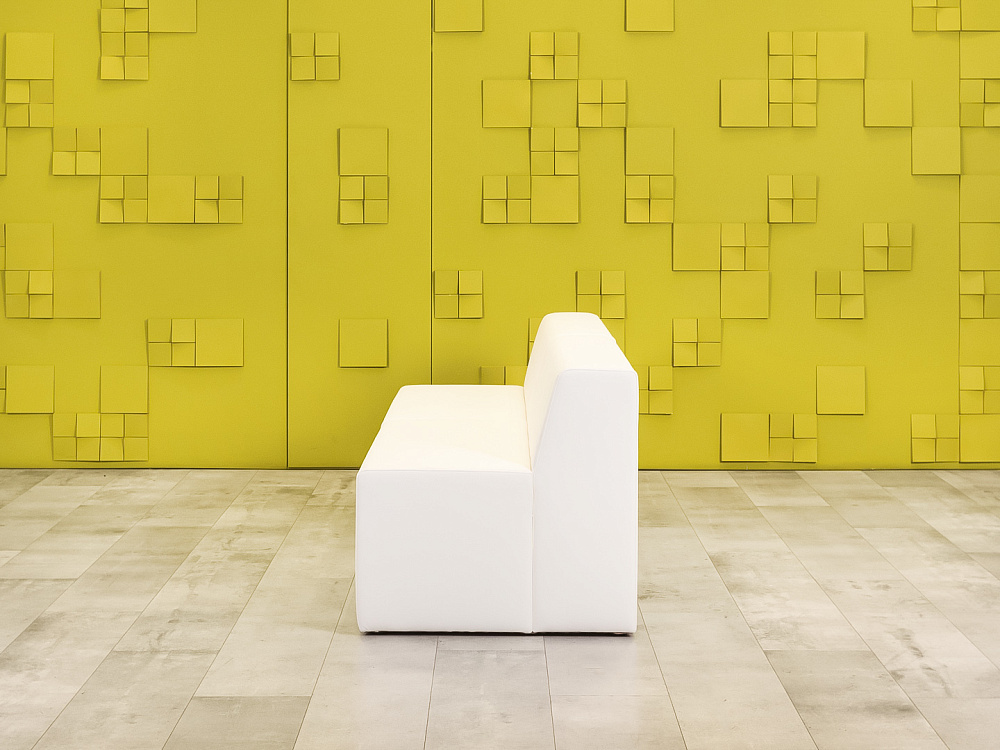 Офисный диван Кожзам Белый Россия  ДНКБ-20016