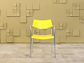 Конференц кресло для переговорной на ножках AMAT-3 Пластик Жёлтый Испания_КНПЖ-060823