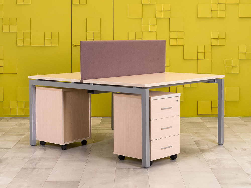 Комплект офисной мебели на 2 человека ЛДСП Зебрано Россия_ГКЗ-290324