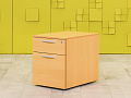 Офисная тумба выкатная Steelcase 420x590x520 ЛДСП Бук 2 ящика Импорт_ТВ2ЯВ2-260923