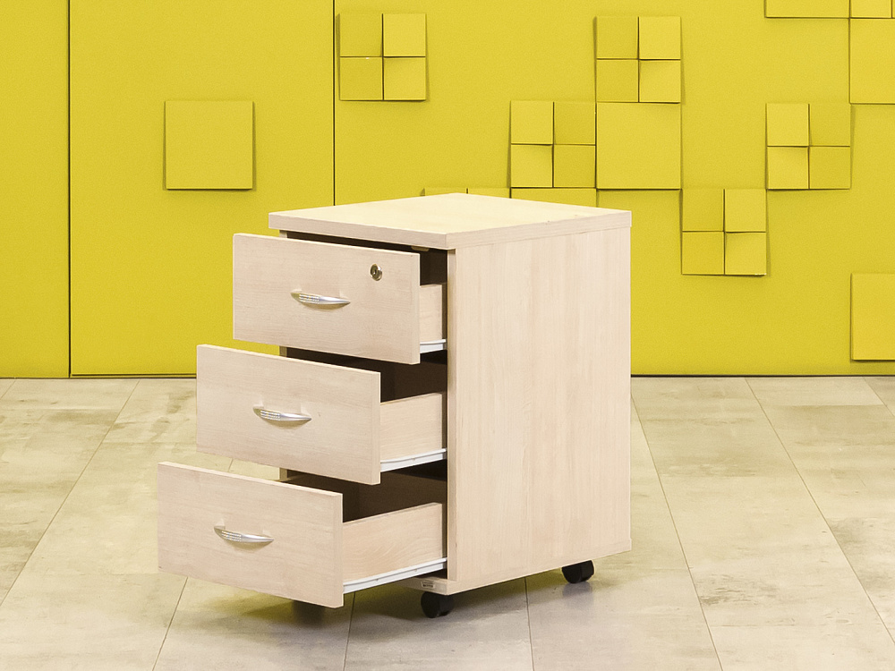 Офисная тумба выкатная ЛДСП Клен  ТВ3ЯВ-26036